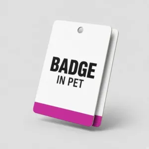 Badge in PET