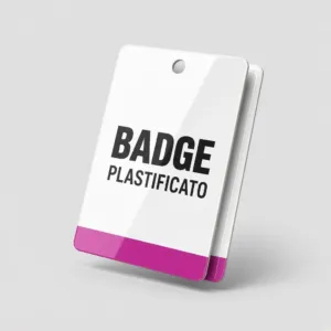 Badge plastificato